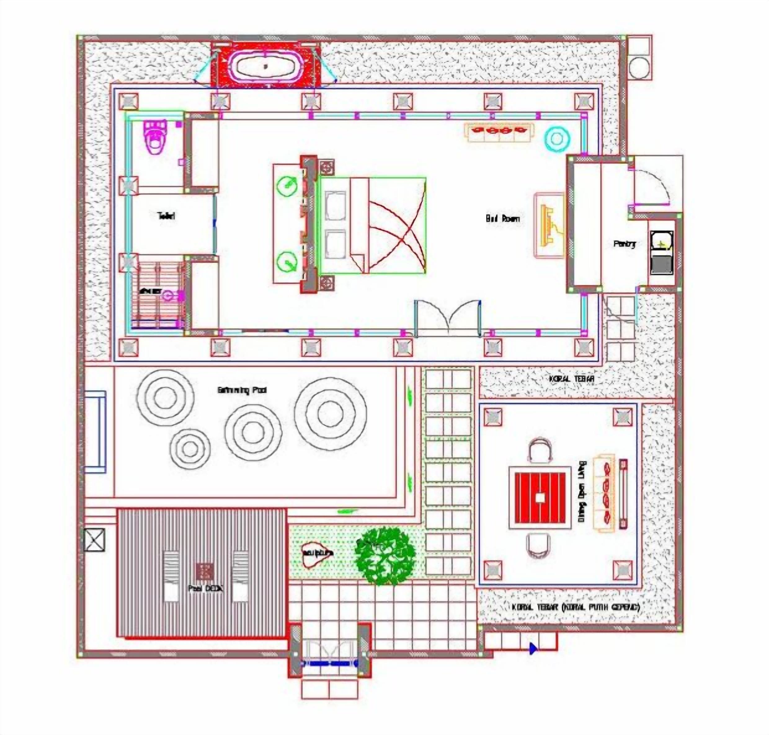 villa, 1 bedroom, private pool (daily tea time at the dauh restaurant) | floor plan