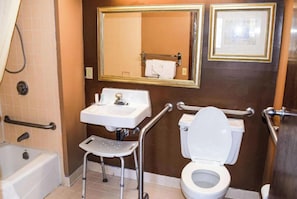 Room, 2 Queen Beds, Non Smoking | Bathroom | Free toiletries, hair dryer, towels