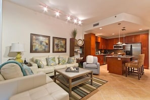 Living area - Sapphire by SPI Seascape (South Padre Island)