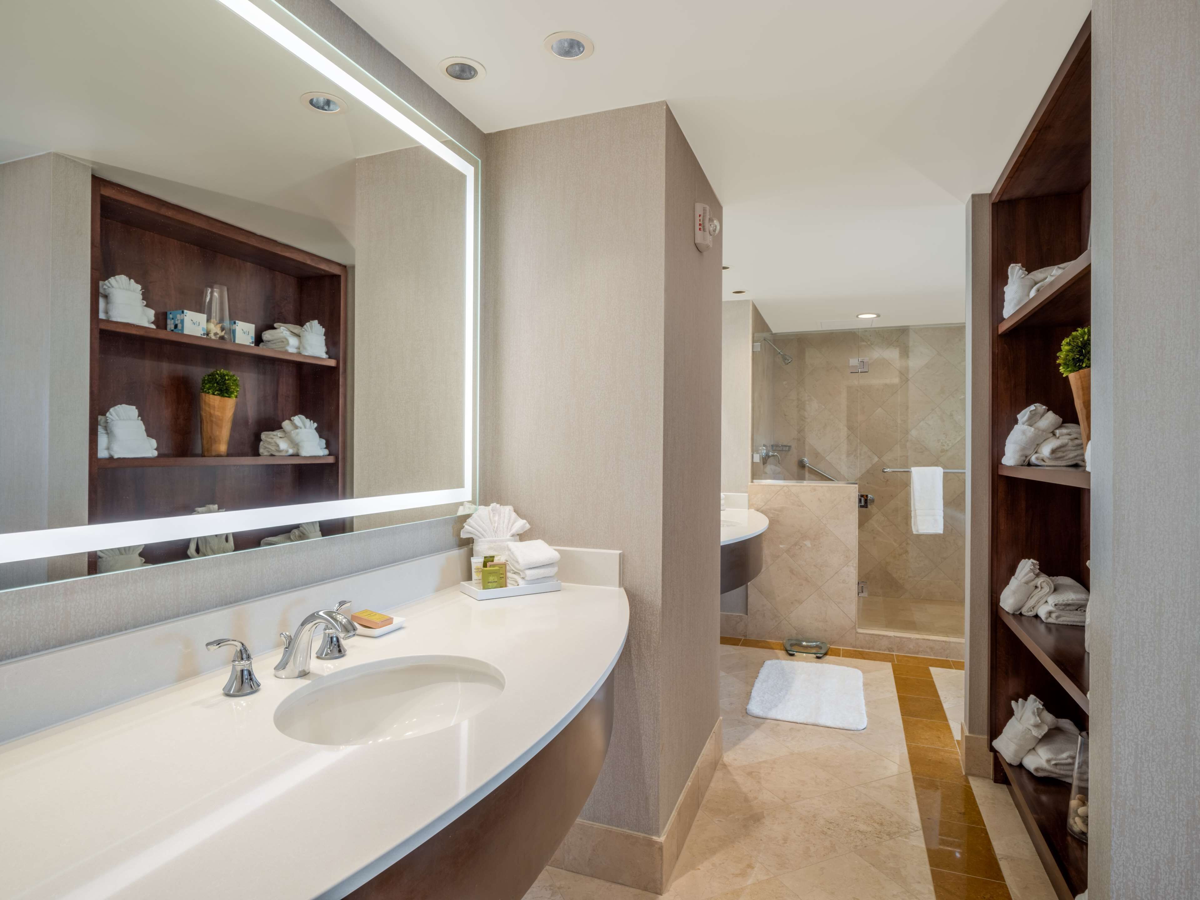 presidential suite, 1 king bed | bathroom | designer toiletries, hair dryer, towels