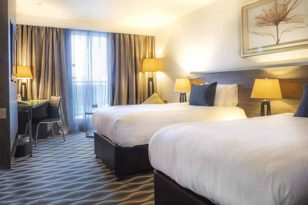 Premium Room, 2 Twin Beds, River View | Hypo-allergenic bedding, in-room safe, desk, blackout drapes