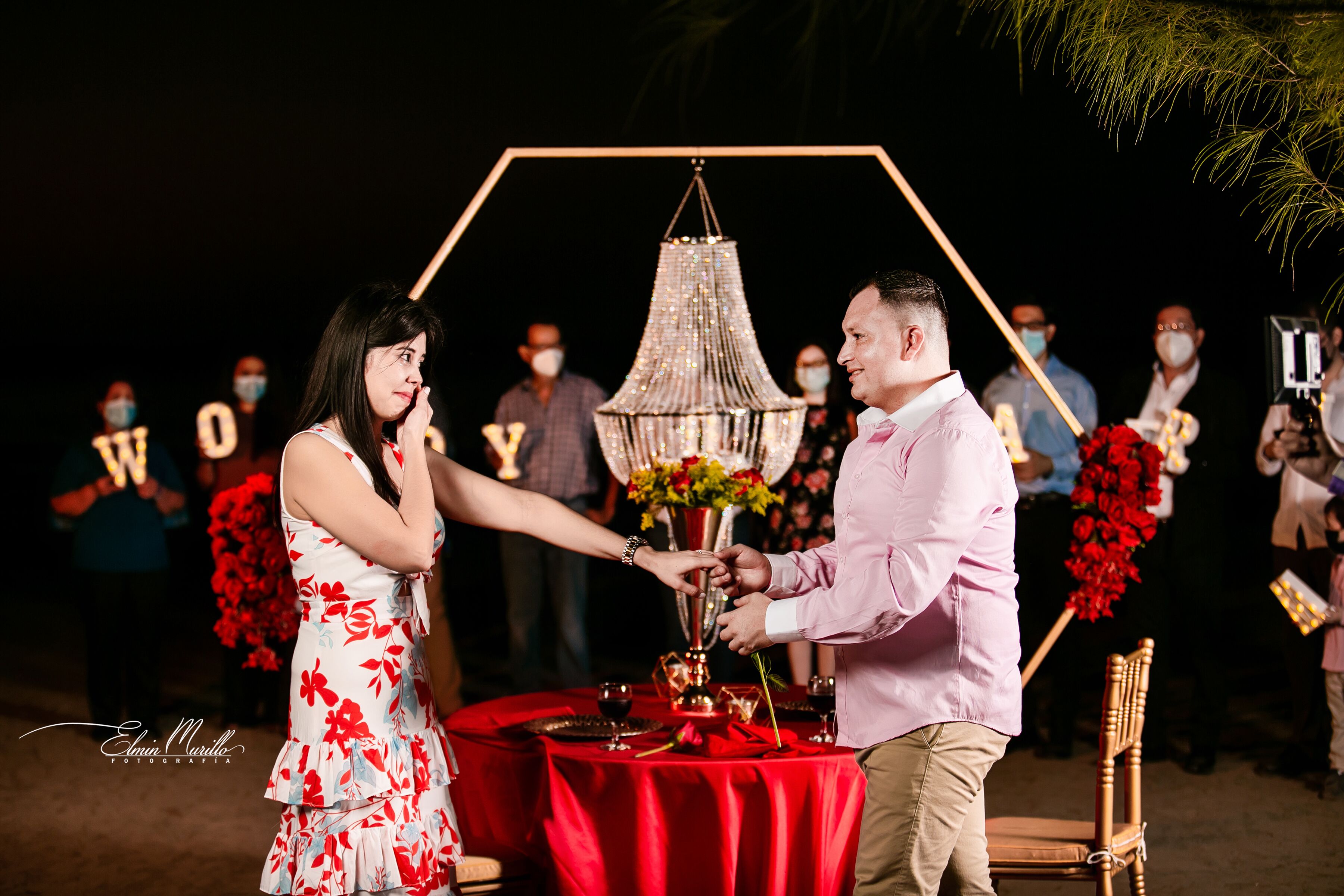 Outdoor banquet area