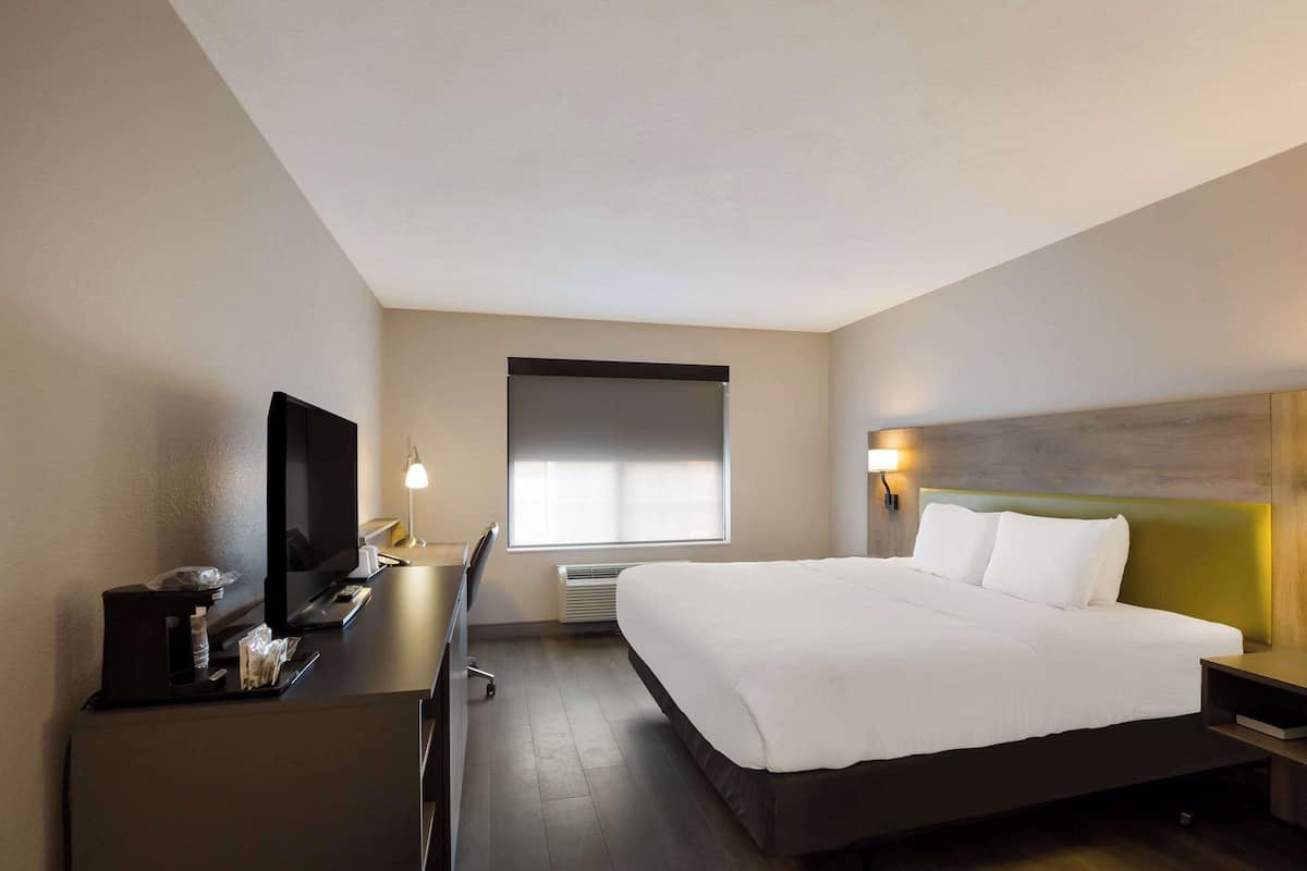 Habitación, 1 cama King size, con acceso para personas discapacitadas, para no fumadores | 1 habitación, caja de seguridad en la habitación y escritorio