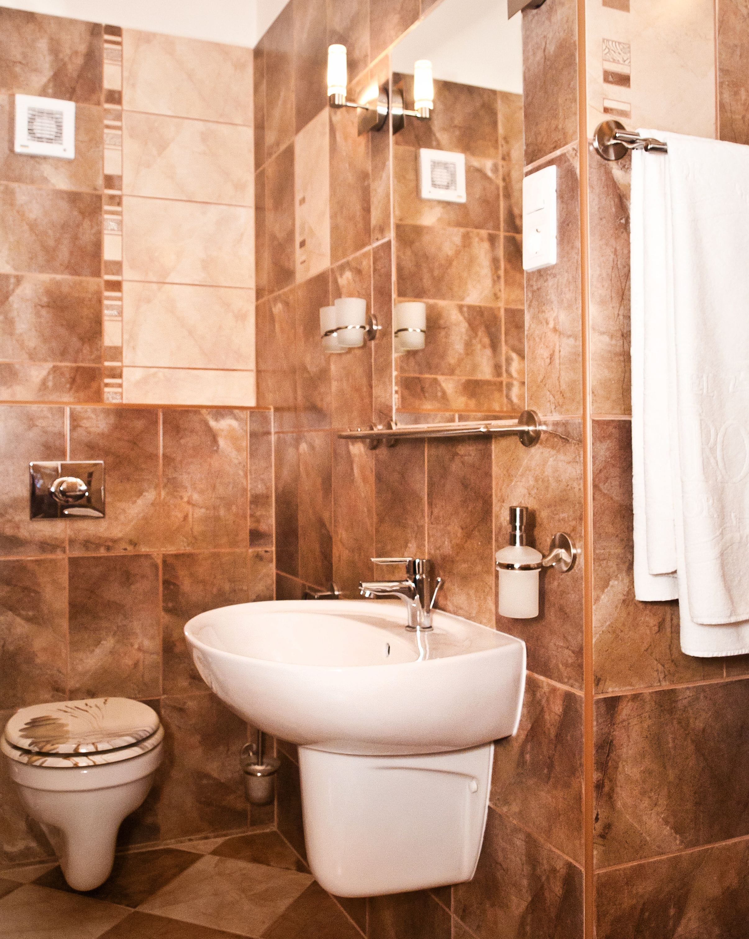 luxury room | bathroom | hair dryer, towels