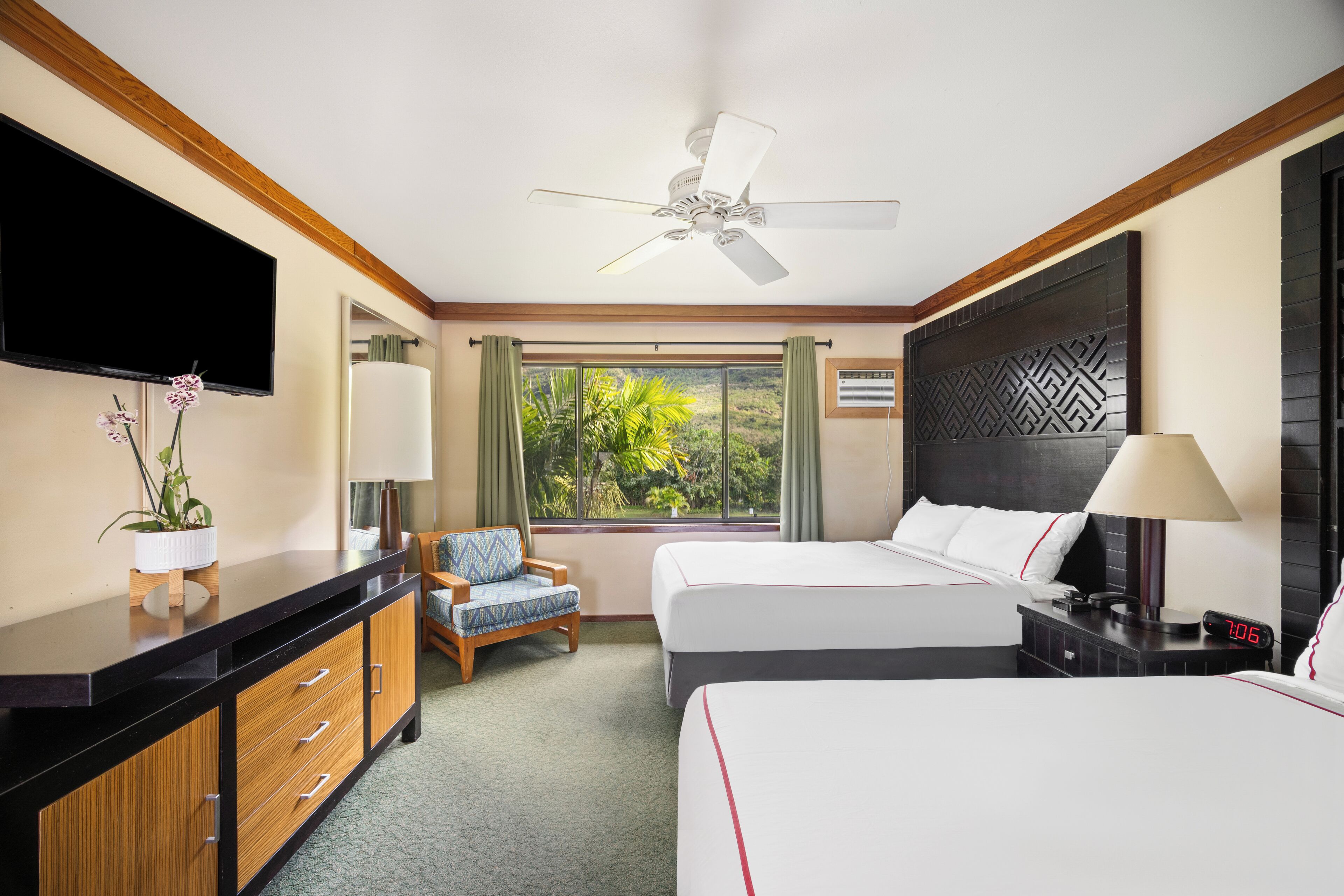 room, 2 queen beds (no resort fee, free breakfast) | living area | 50-inch flat-screen tv with cable channels, tv, streaming services