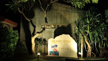Front of property – evening/night