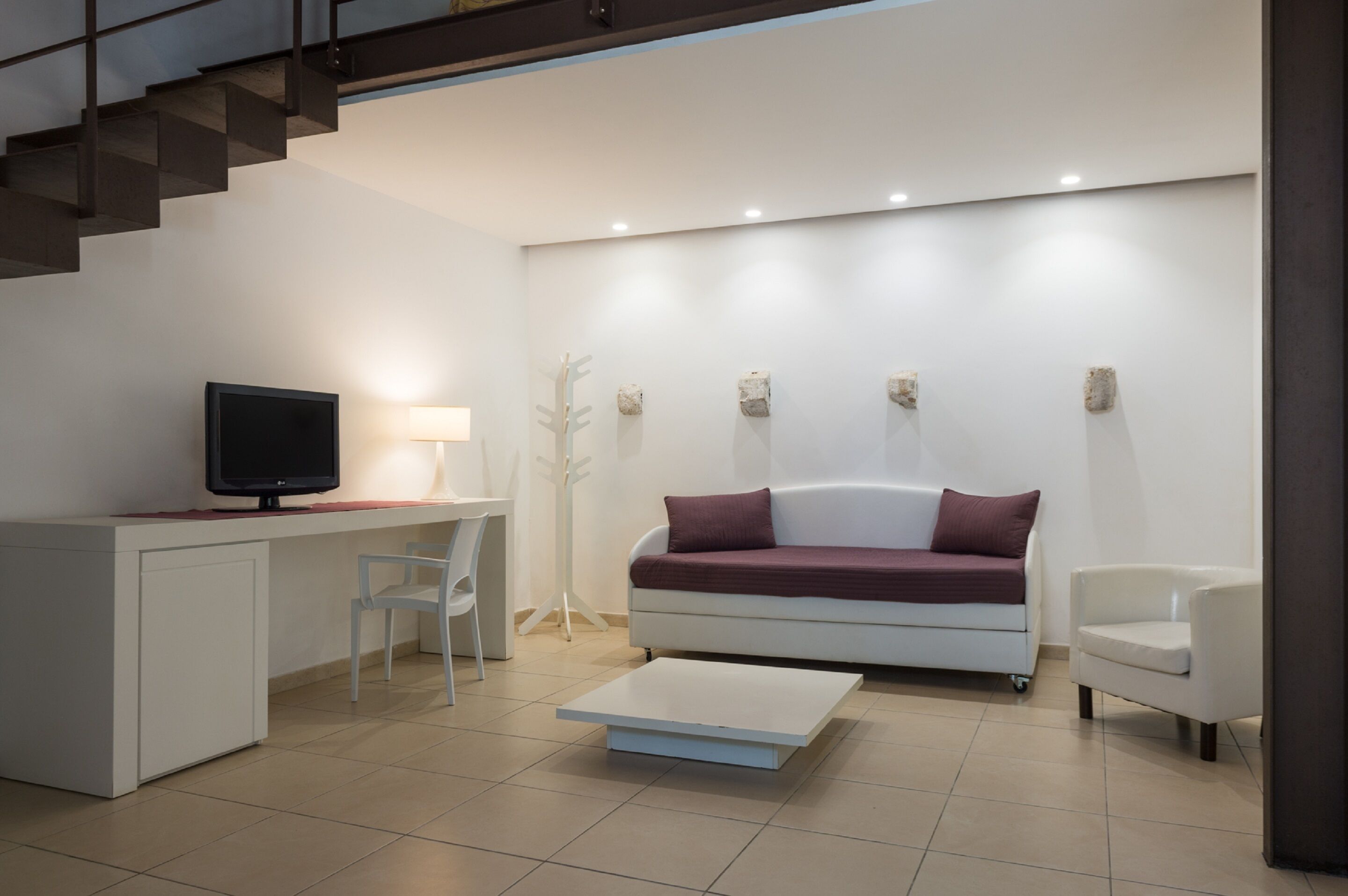 quadruple room | living area | 32-inch lcd tv with satellite channels, tv, pay films