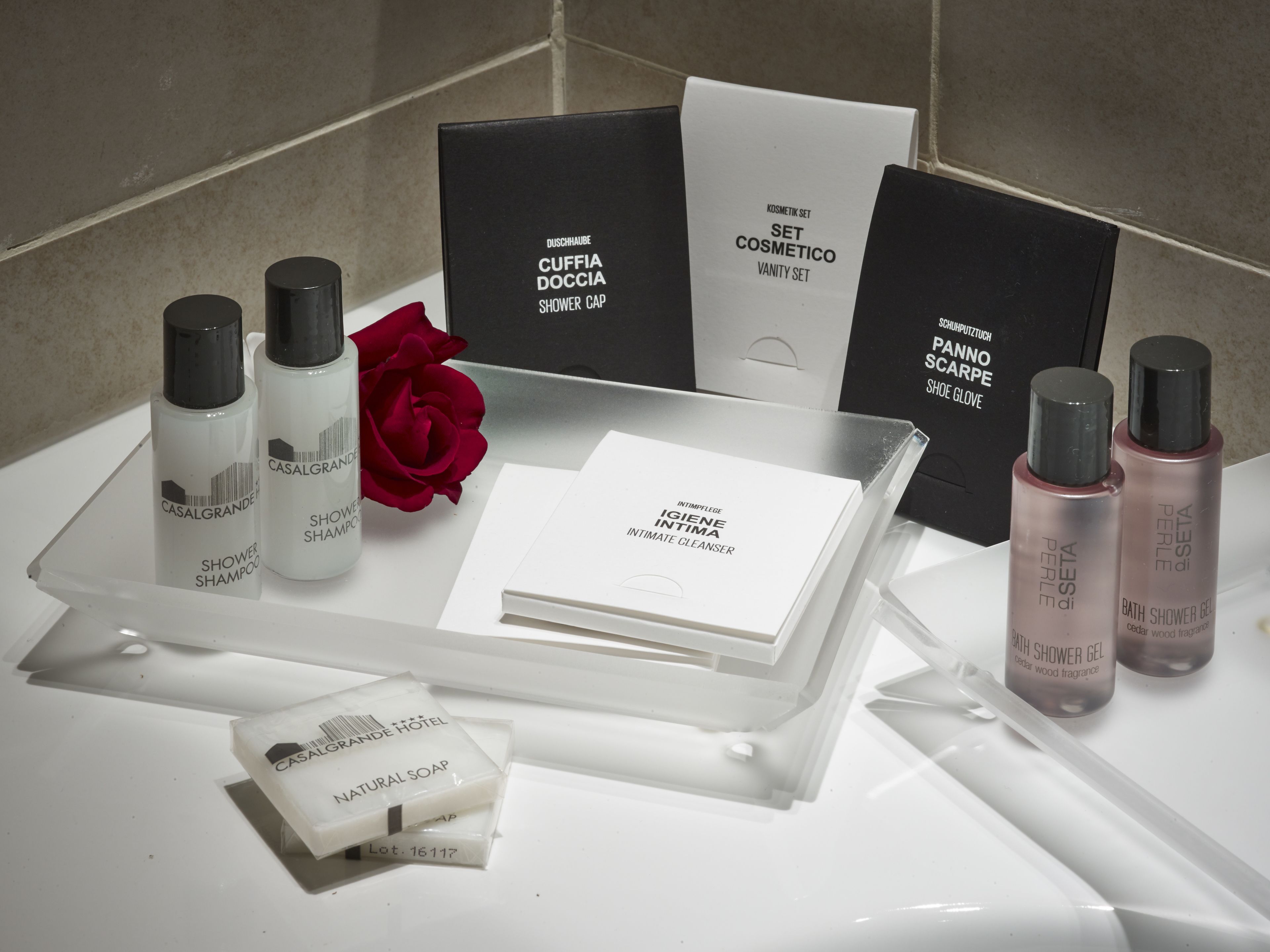 free toiletries, hair dryer, bidet, towels