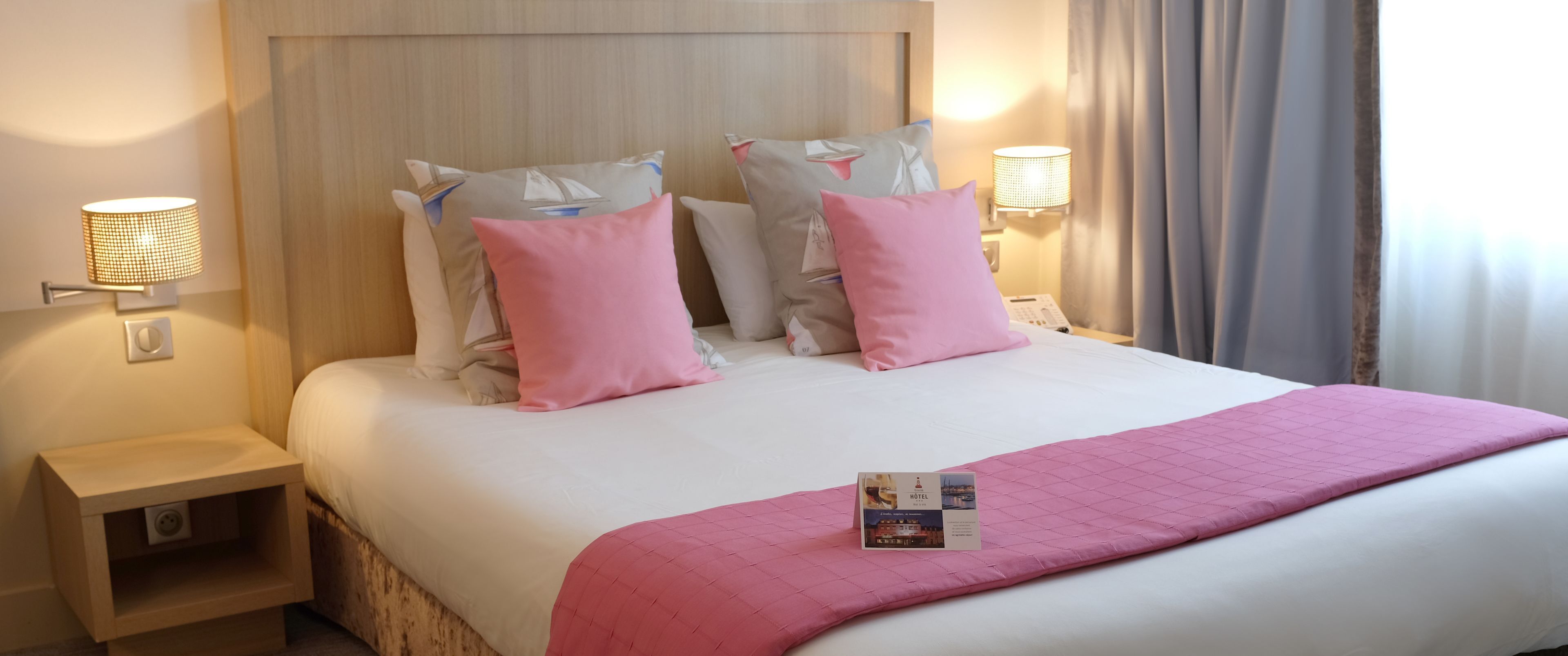 Premium bedding, desk, free WiFi, bed sheets
