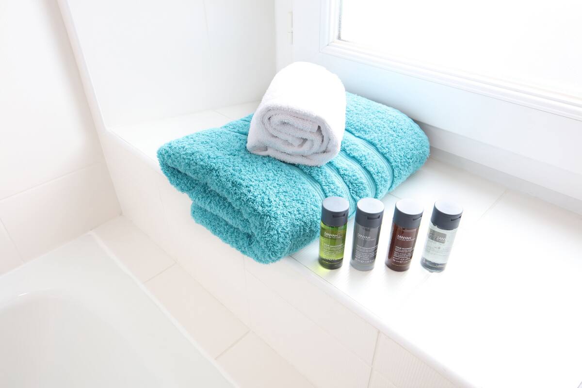 family suite, harbour view | bathroom | combined shower/bathtub, free toiletries, hair dryer, towels