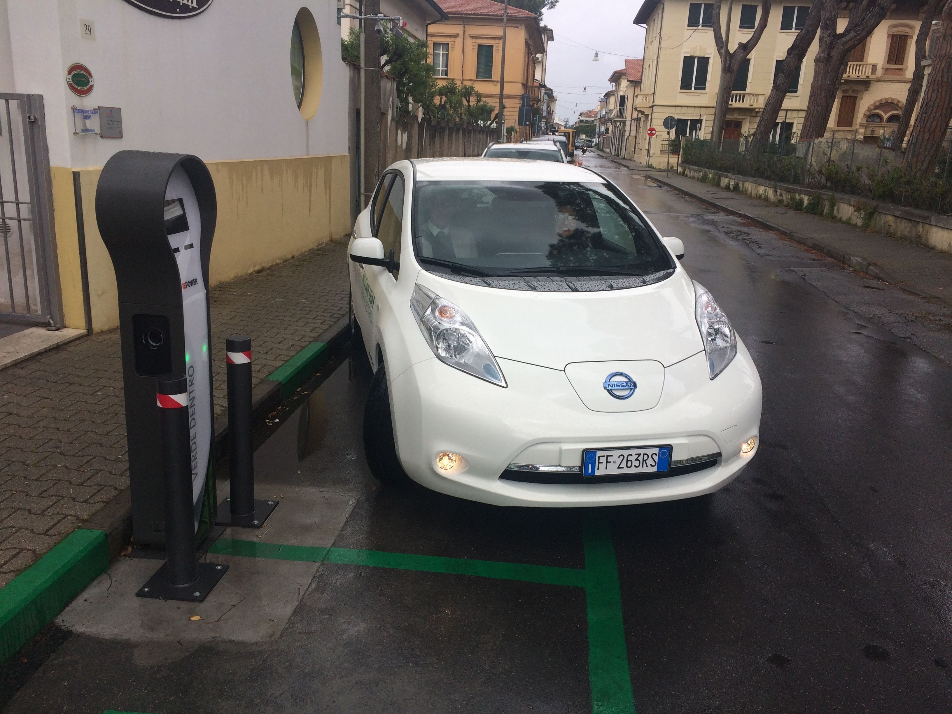 free parking nearby, electric car charging point