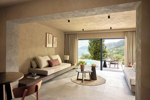 One-Bedroom Villa with Private Pool | Una cassaforte in camera, Wi-Fi gratuito, lenzuola