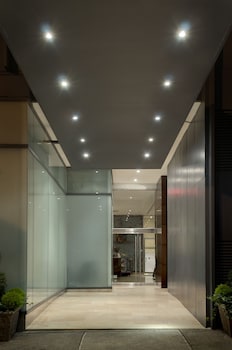 Interior entrance at Blue Angel Hotel NYC