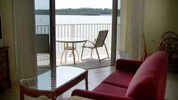 Condo, 1 King Bed with Sofa bed, Balcony (Sofabed) | Living area | 36-inch TV with digital channels