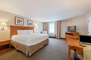 In-room safe, desk, laptop workspace, iron/ironing board