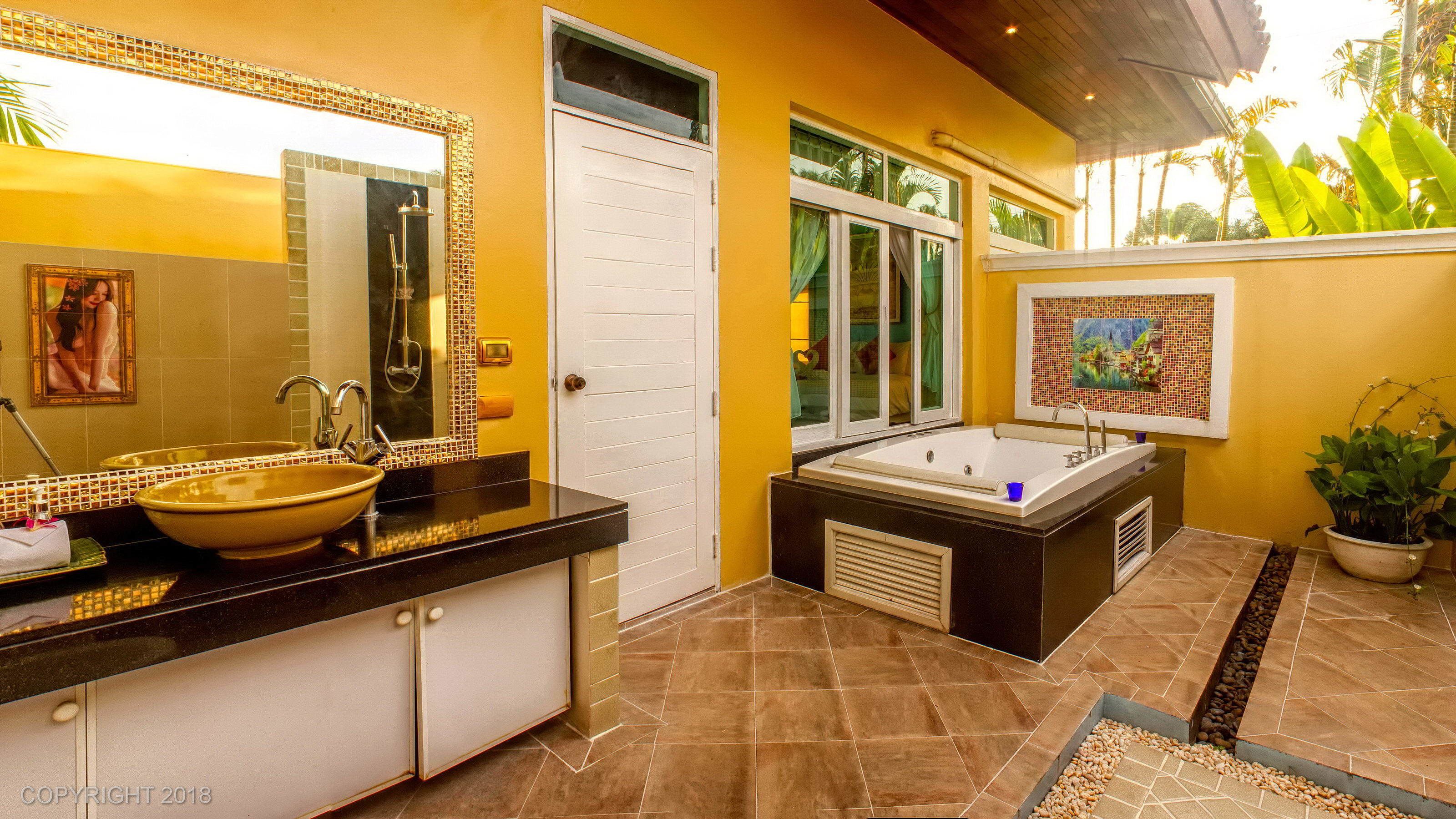 premium villa, 1 bedroom, pool view | bathroom shower