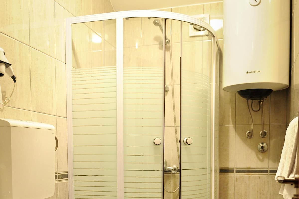 Single Room | Bathroom | Shower, free toiletries, hair dryer, slippers