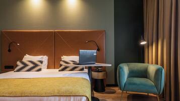 Deluxe Double | Een kluis op de kamer, een strijkplank/strijkijzer, gratis wifi