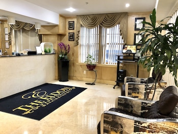 Hotel entrance and lobby at The Eldon Luxury Suites