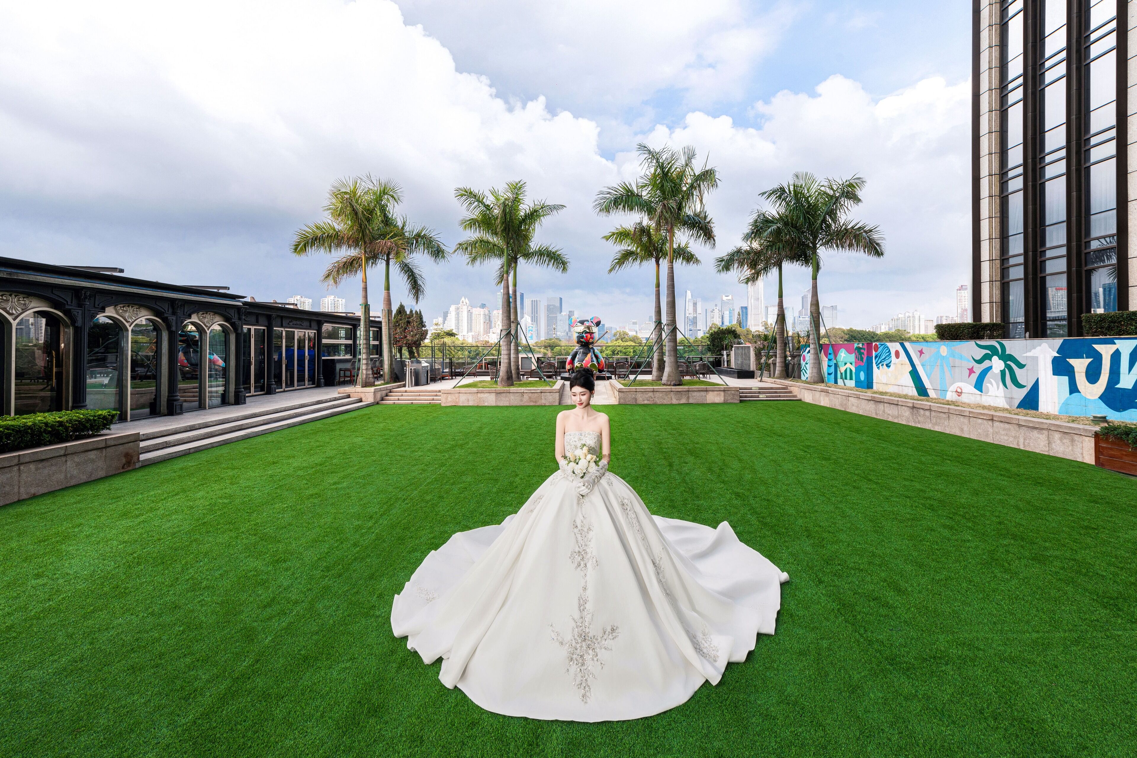 outdoor wedding area
