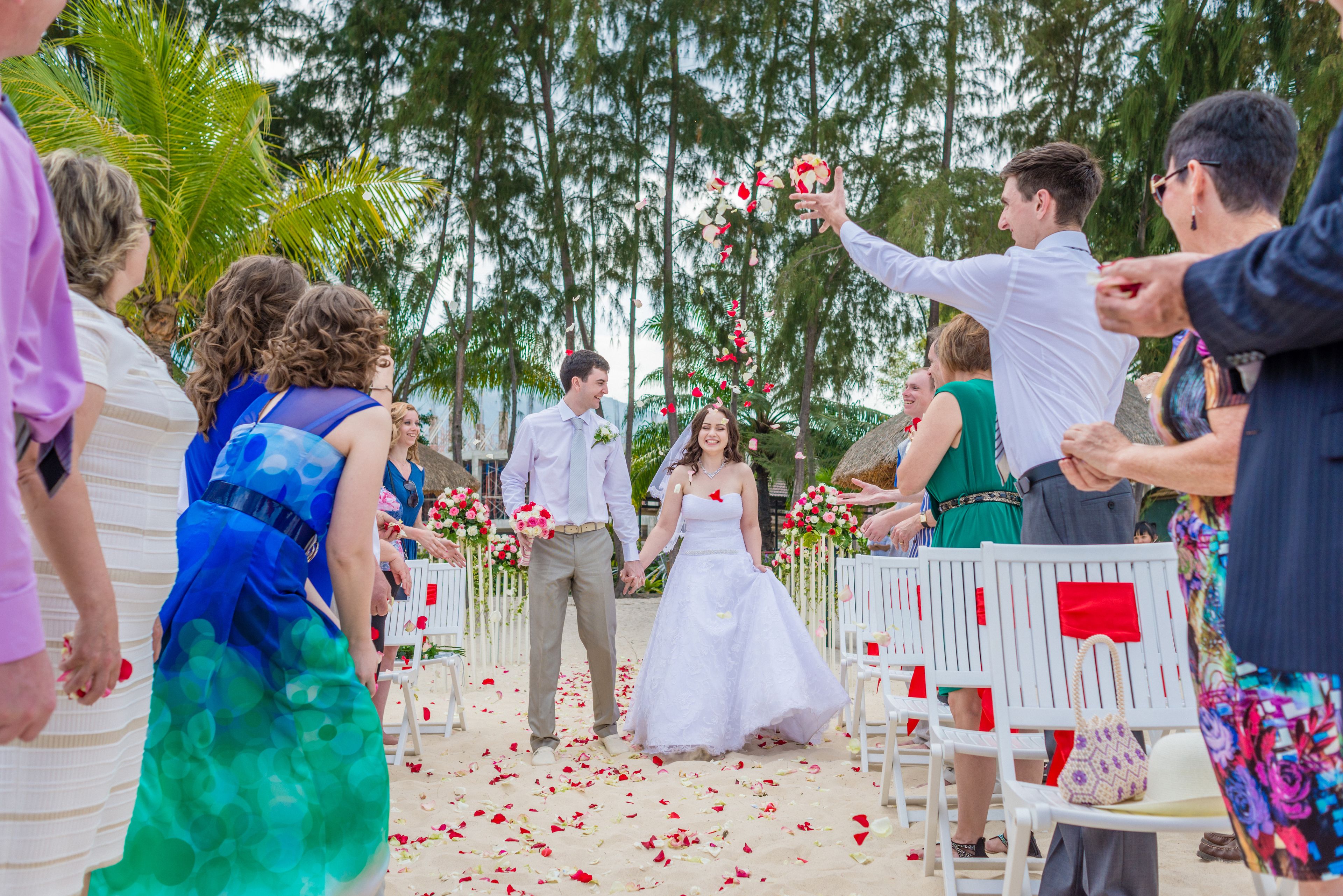 outdoor wedding area
