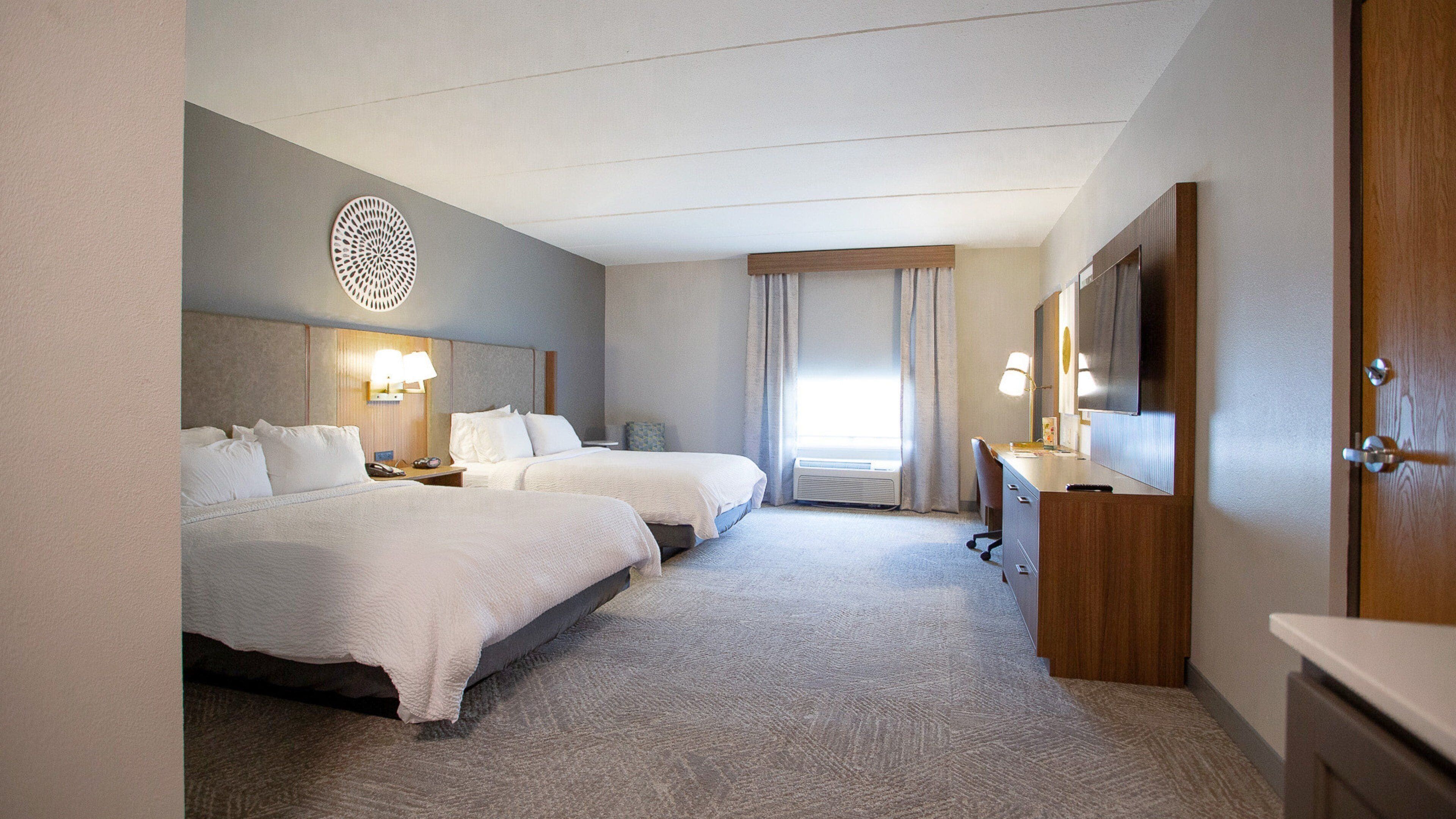 standard room, 2 queen beds (walk-in shower) | hypo-allergenic bedding, desk, blackout curtains, iron/ironing board