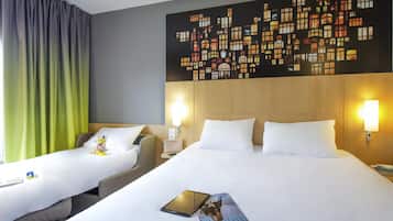 Standard Double Room, Multiple Beds | Premium bedding, desk, laptop workspace, blackout drapes