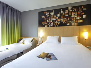 Standard Double Room, Multiple Beds | Premium bedding, desk, laptop workspace, blackout drapes