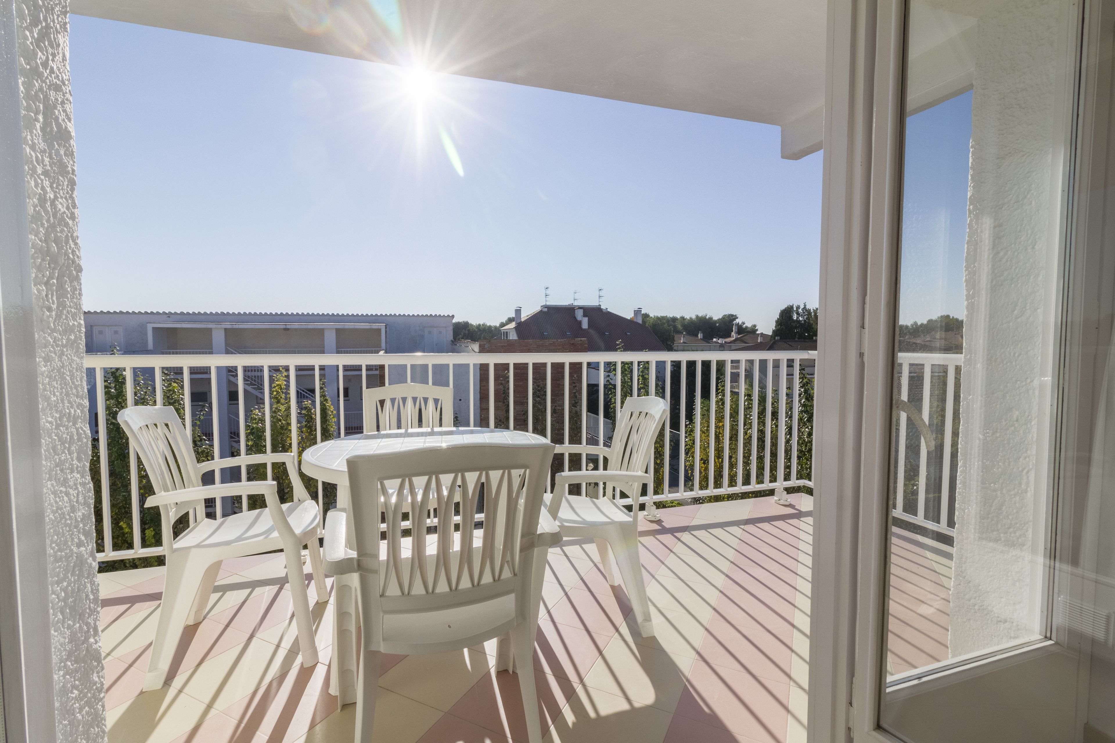 Family Apartment, Kitchenette, Pool View | Terrace/patio