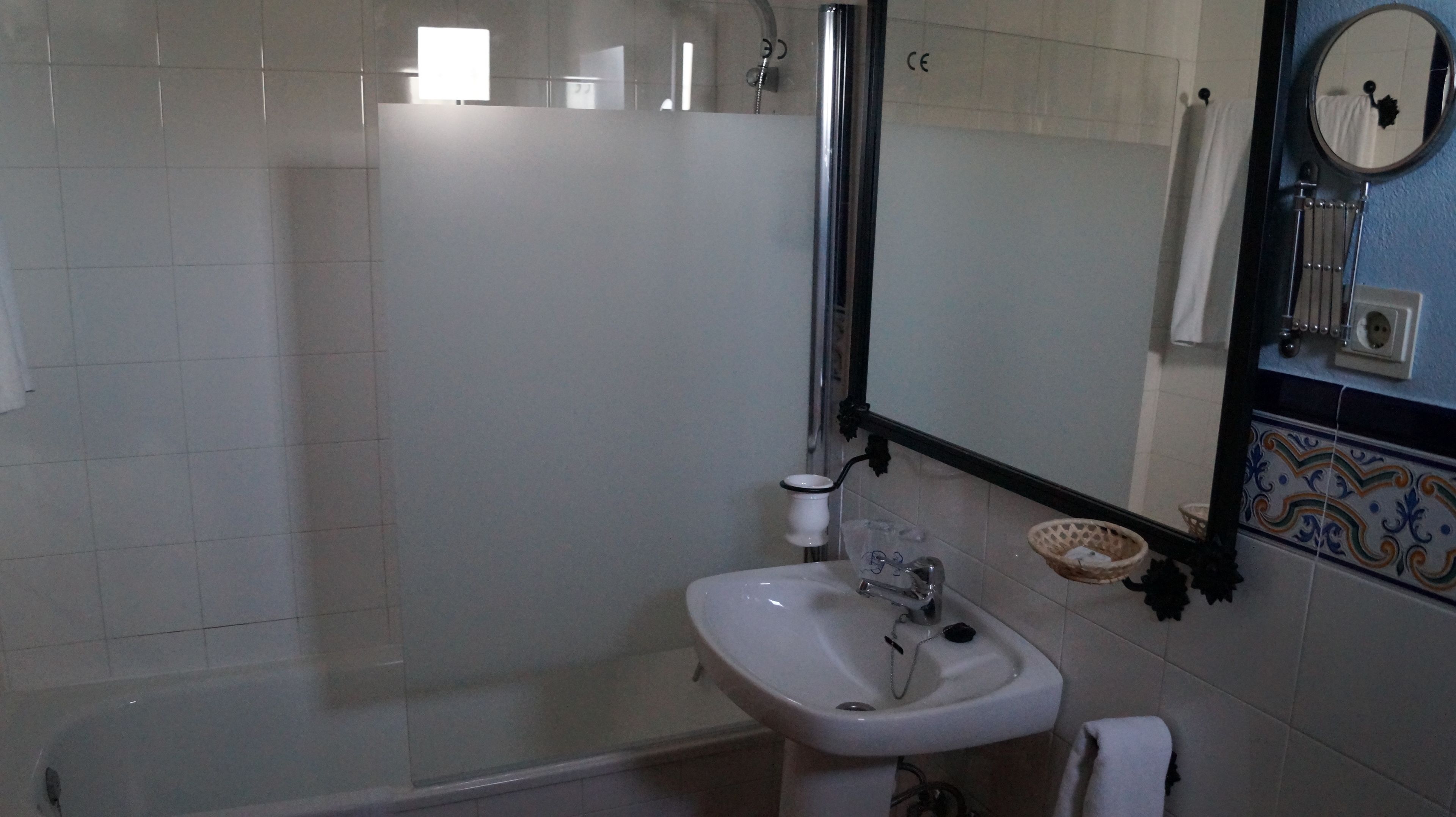 hair dryer, bidet, towels