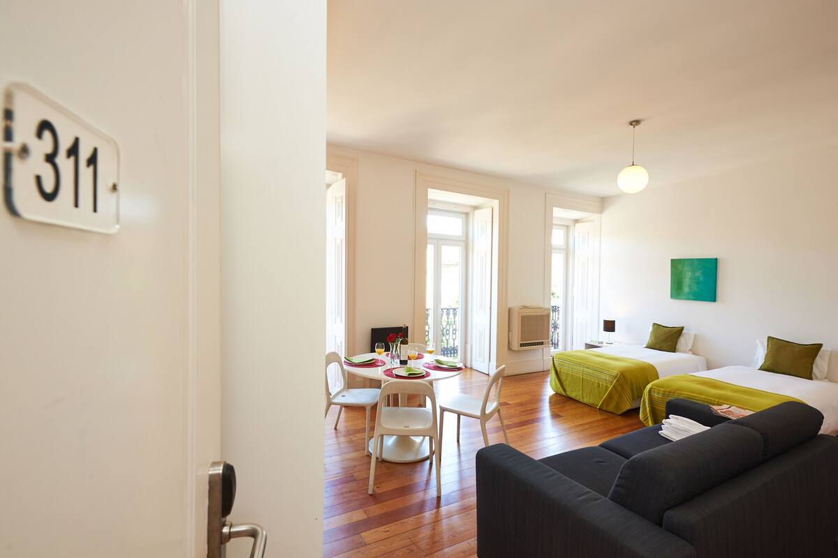 Desk, laptop workspace, iron/ironing board, cots/infant beds