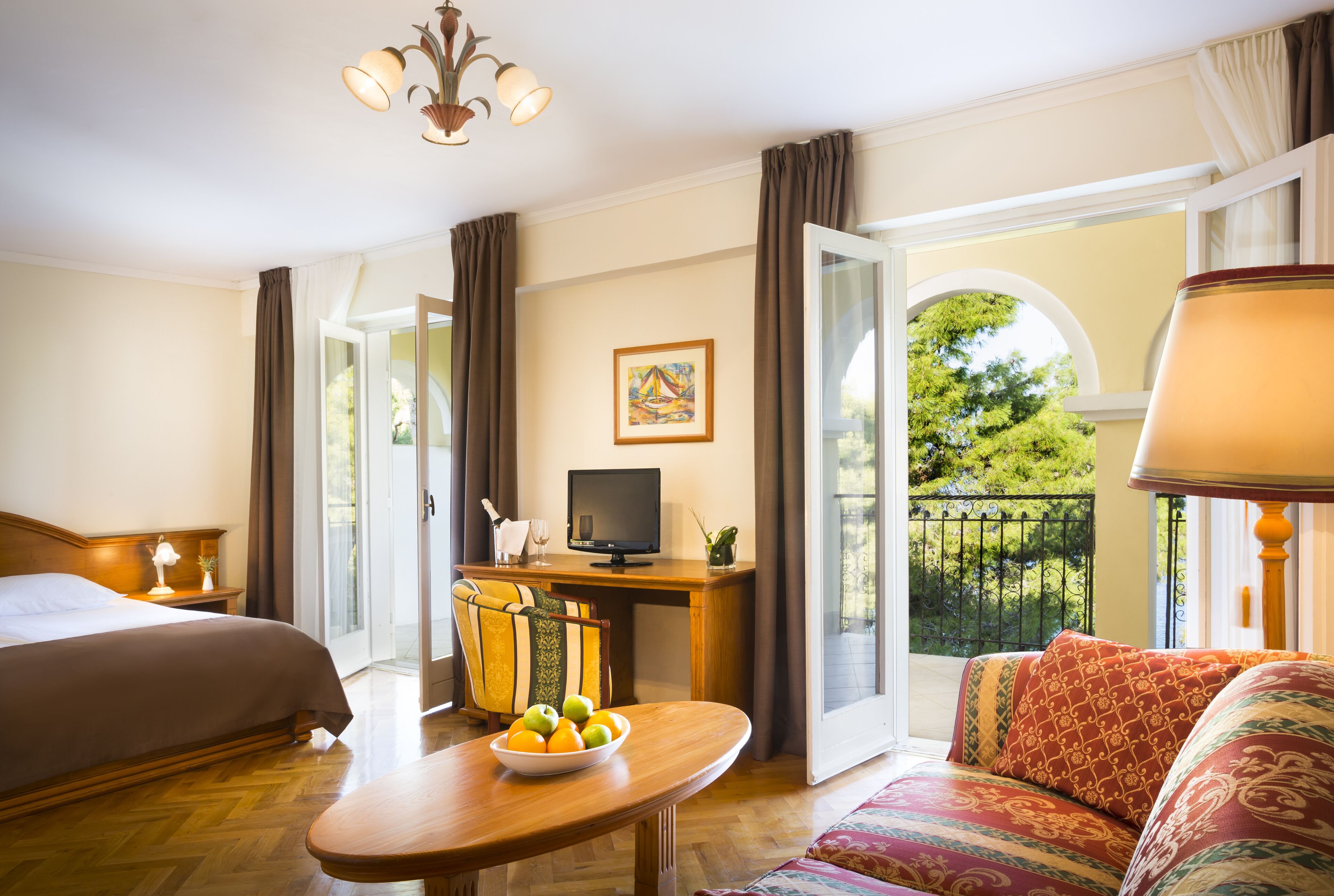 superior double room with extra bed | living room | 53-cm tv with satellite channels