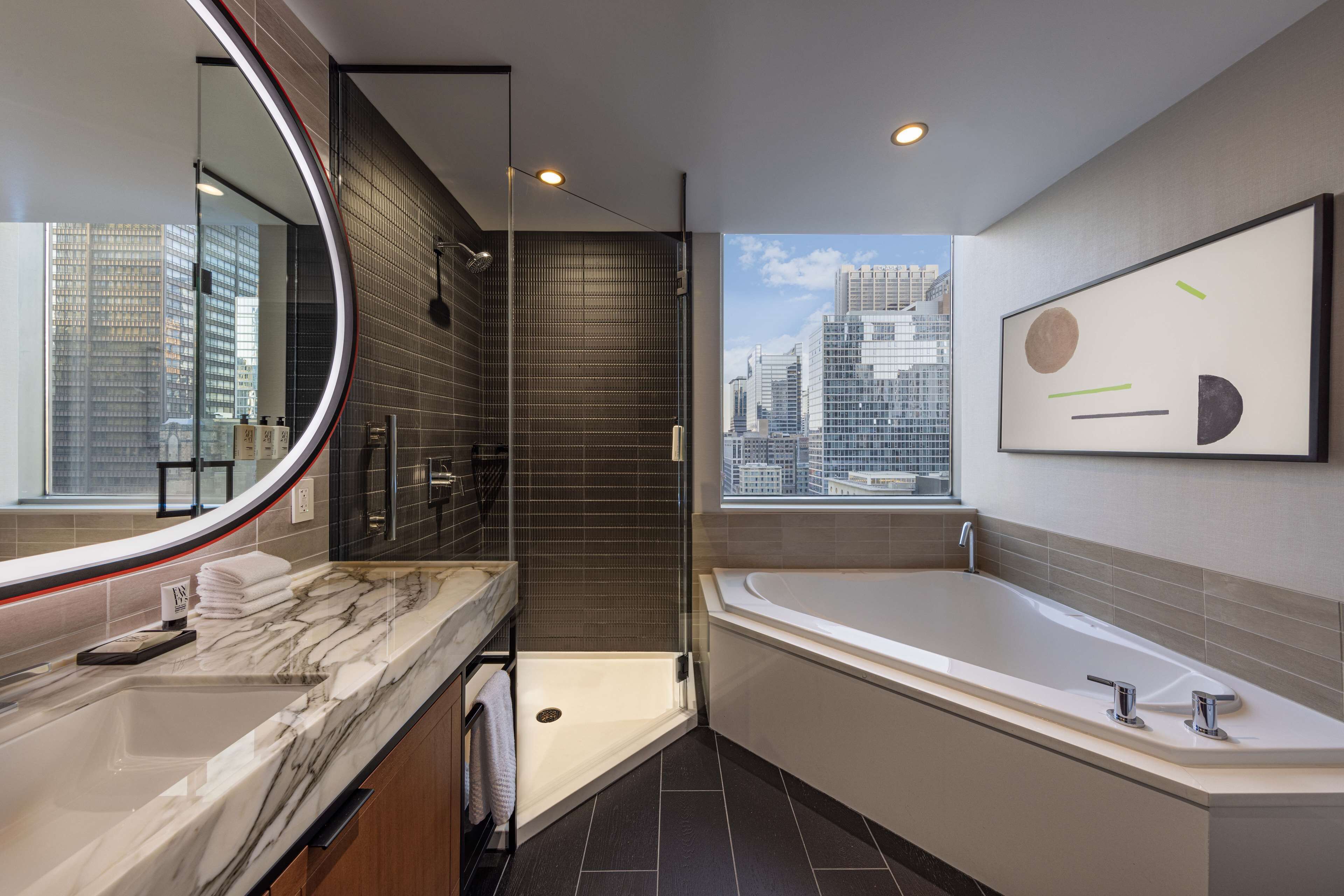 suite, 1 king bed (nonsmoking) | bathroom shower