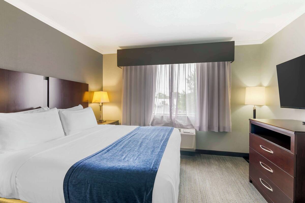 Phòng Tiêu chuẩn, 1 giường cỡ king, không hút thuốc, tủ lạnh & lò vi sóng (Living Room) | Bộ đồ giường cao cấp, bàn, khu vực làm việc phù hợp cho laptop 