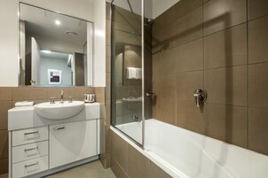 Free toiletries, hair dryer, towels
