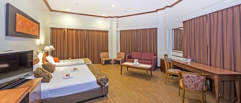 Desk, iron/ironing board, free WiFi, bed sheets