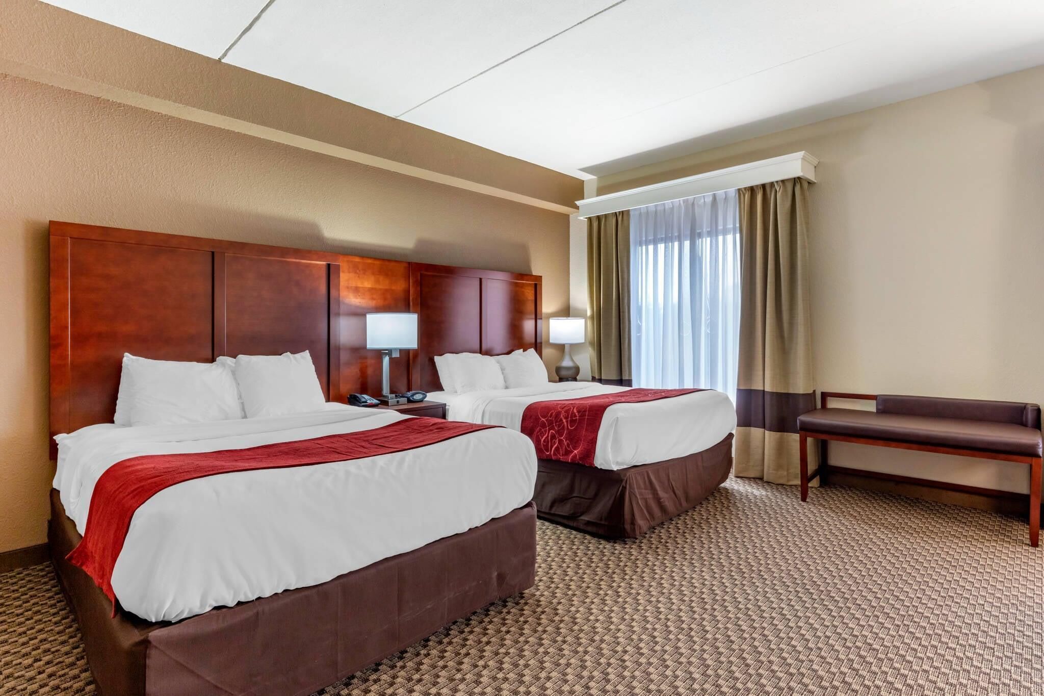 Suite, 2 Queen Beds, Accessible, Non Smoking | Desk, iron/ironing board, free WiFi, bed sheets