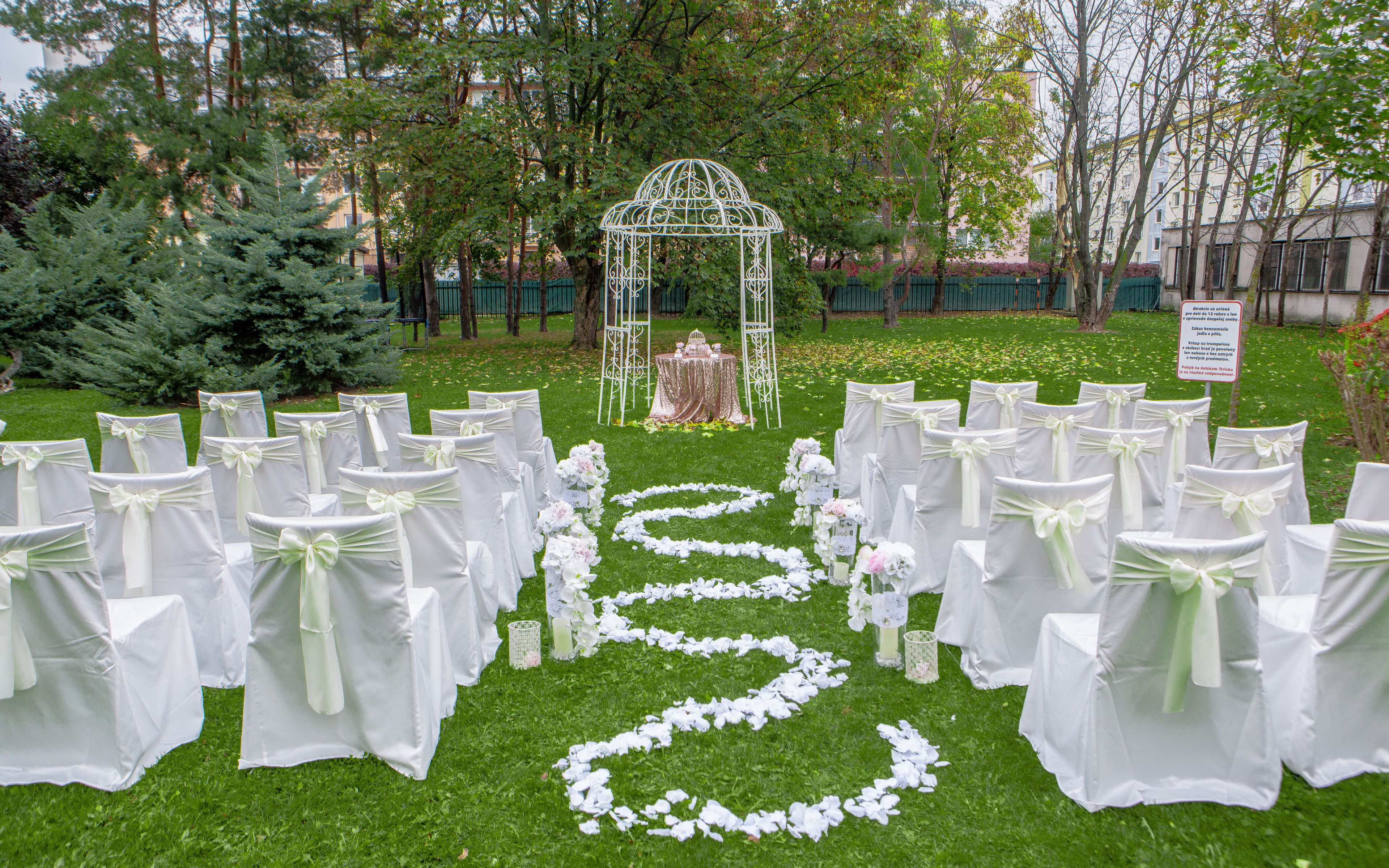 outdoor wedding area