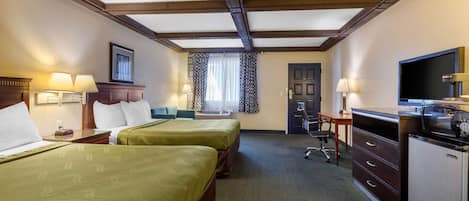 Room, 2 Double Beds | Premium bedding, desk, laptop workspace, blackout drapes