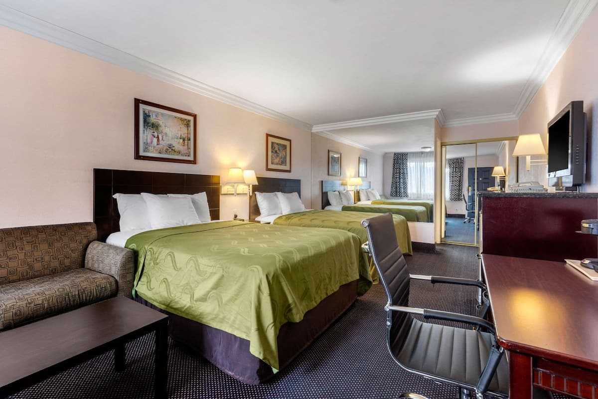 Room, 2 Double Beds | Premium bedding, desk, laptop workspace, blackout drapes