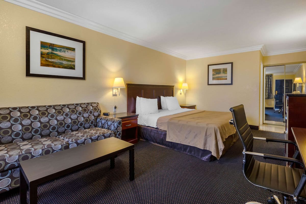 Standard Room, 1 King Bed, Non Smoking | Premium bedding, desk, laptop workspace, blackout drapes