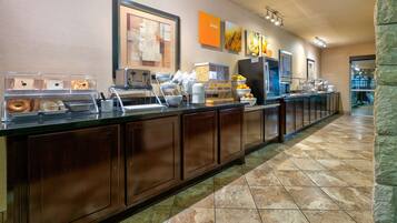 Free daily self-serve breakfast
