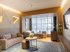 Junior Suite, 1 King Bed, City View | Premium bedding, down comforters, minibar, in-room safe
