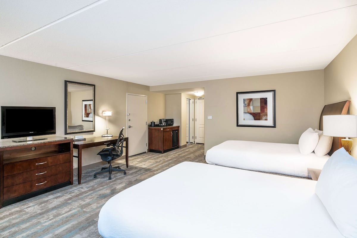 room, 2 queen beds, accessible | premium bedding, in-room safe, desk, laptop workspace