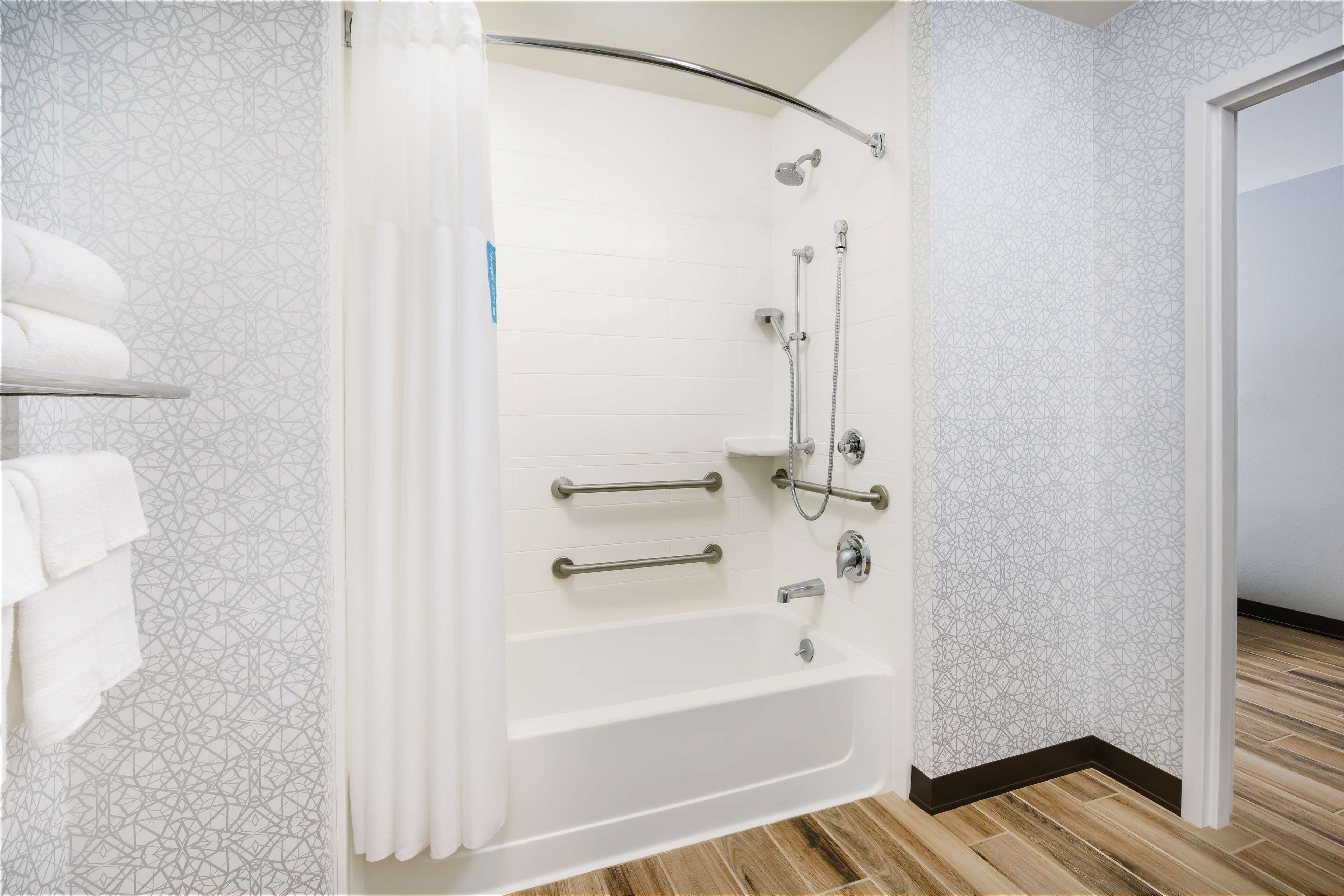 free toiletries, hair dryer, towels