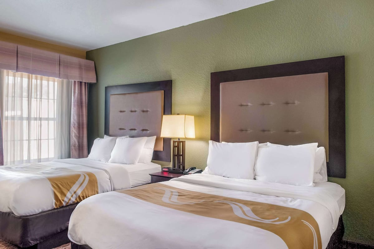 Standard Room, 2 Queen Beds, Accessible, Non Smoking | Pillowtop beds, in-room safe, desk, blackout drapes