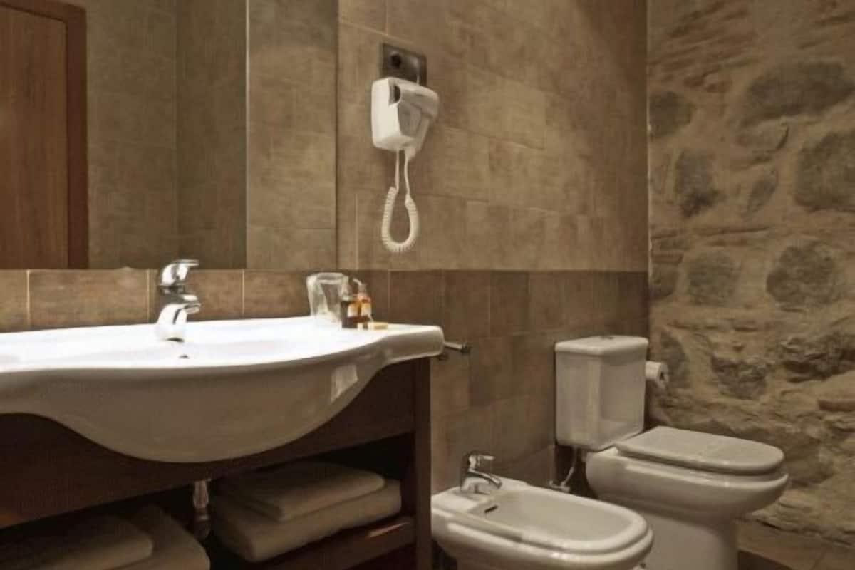combined shower/bathtub, hair dryer, towels