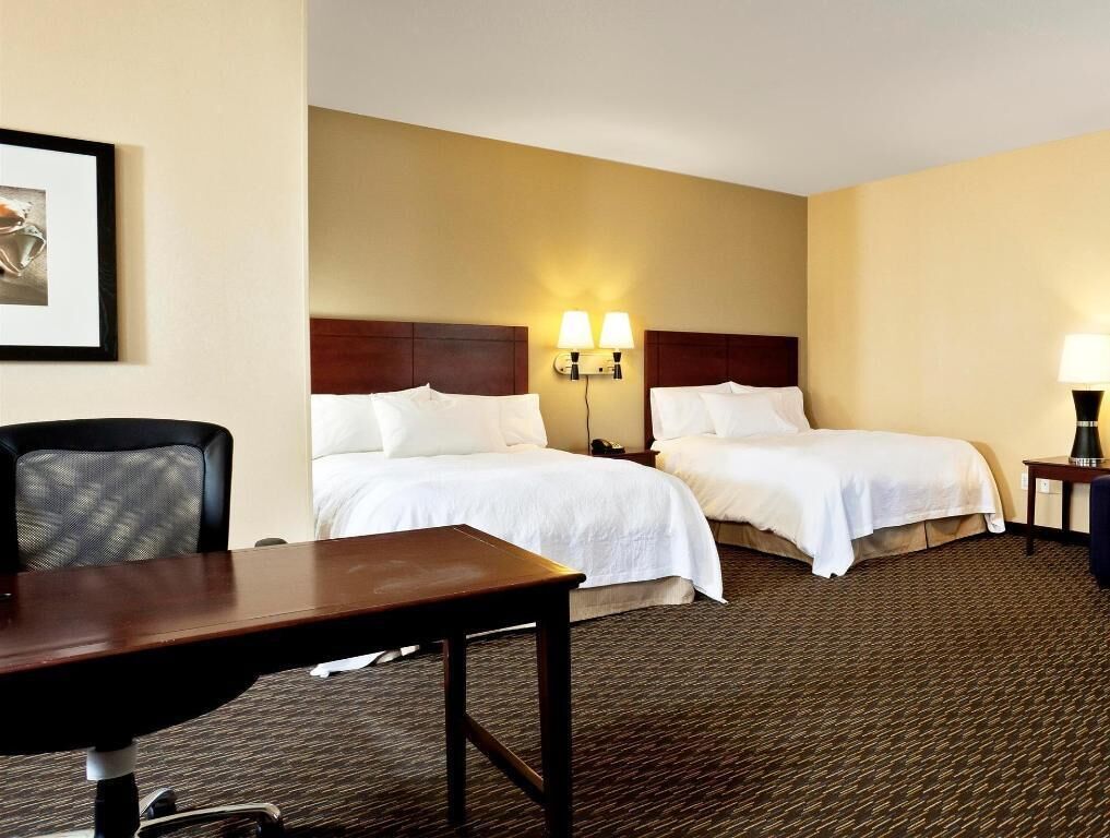 Hypo-allergenic bedding, blackout drapes, iron/ironing board