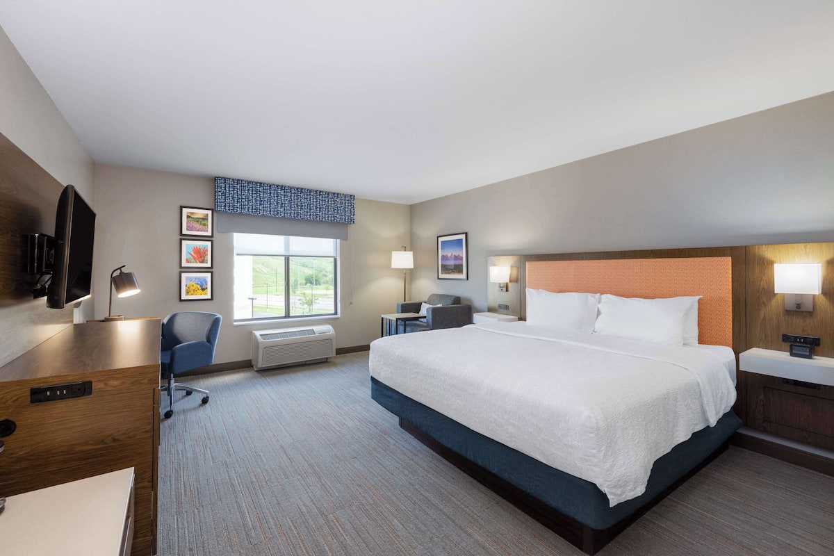 One King Bed, Non-Smoking | In-room safe, desk, blackout drapes, iron/ironing board