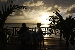 Lunch served, beach views